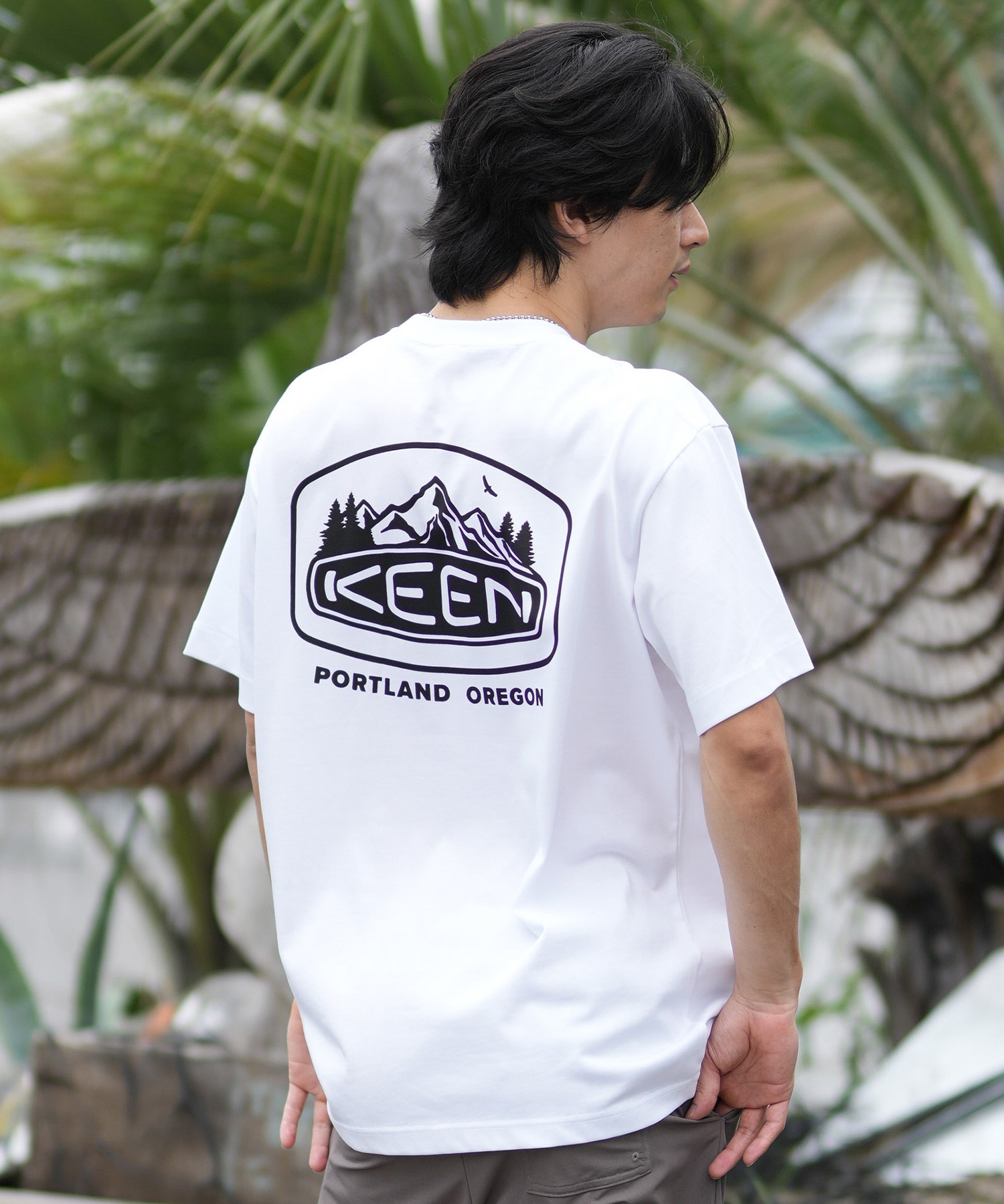 KEEN キーン 半袖 Tシャツ メンズ ロゴ バックプリント 吸汗速乾
