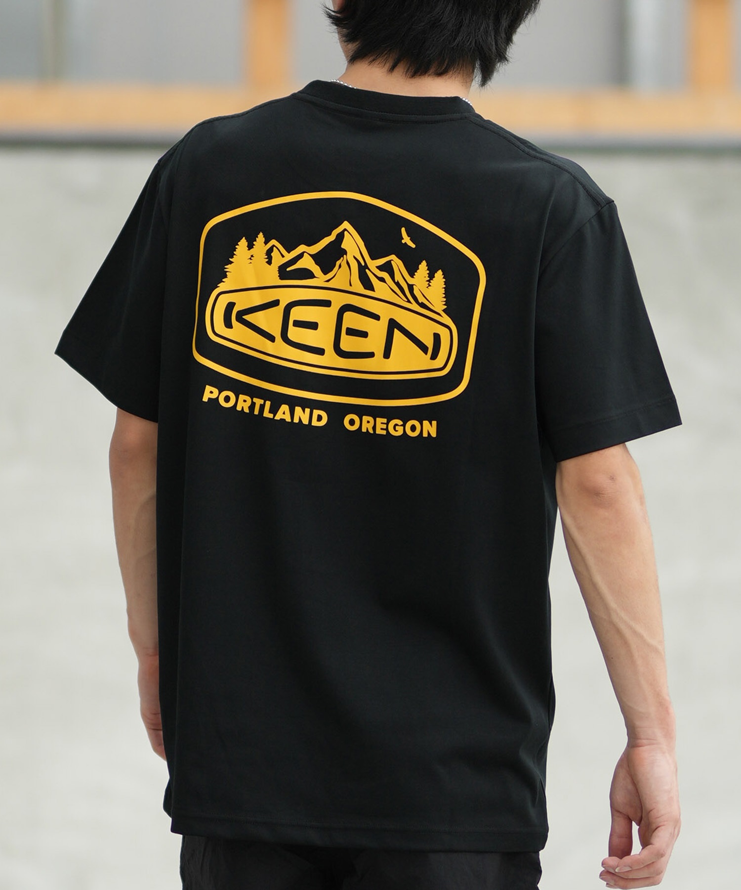 KEEN キーン 半袖 Tシャツ メンズ ロゴ バックプリント 吸汗速乾