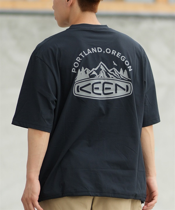 KEEN キーン 半袖 Tシャツ メンズ ロゴ バックプリント 裾ドローコード 1033050 ムラサキスポーツ限定