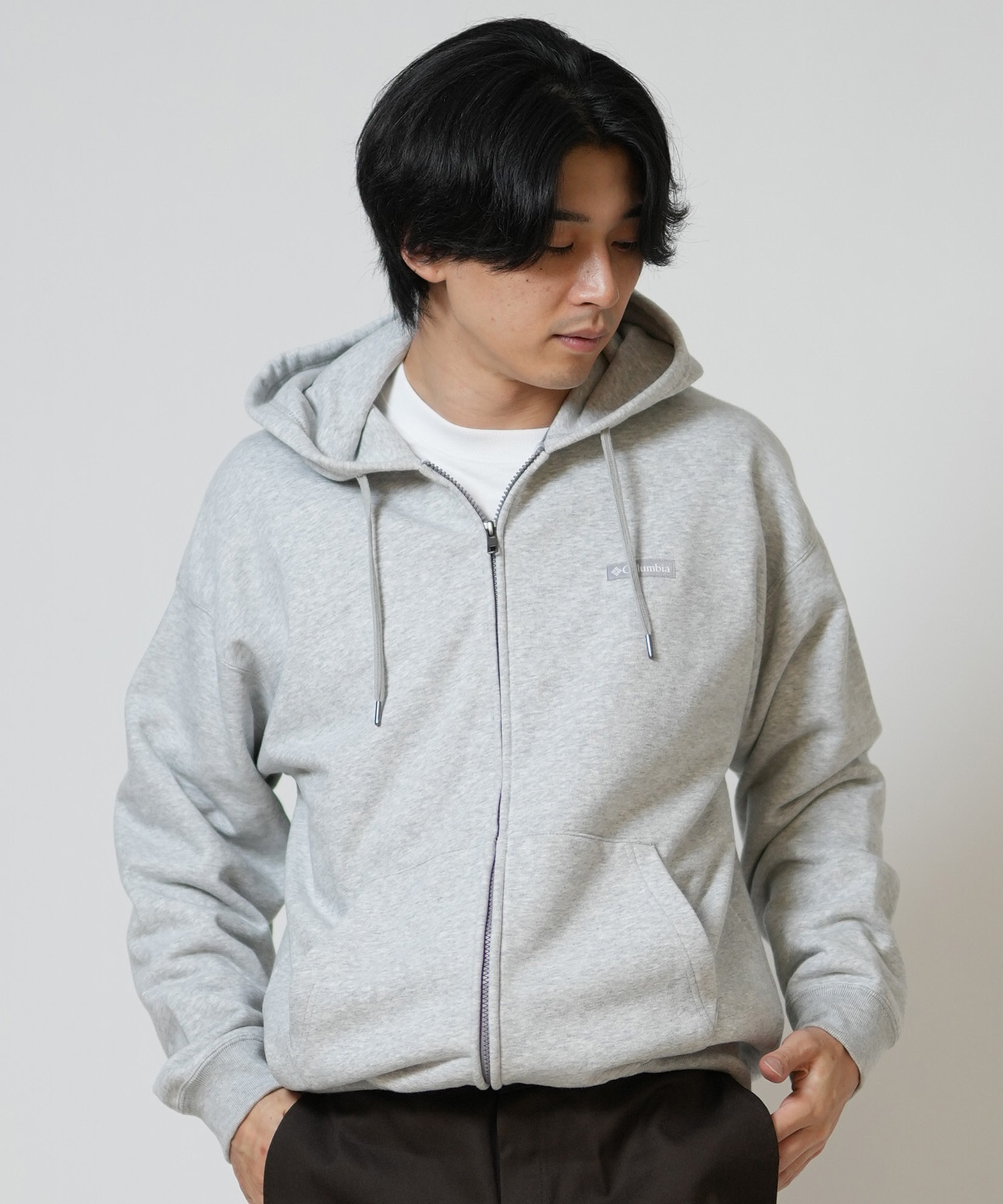 Columbia コロンビア ジップアップ パーカー メンズ ワンポイント ロゴ