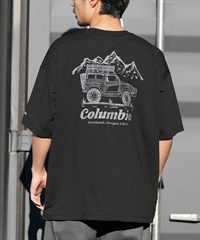 Columbia コロンビア 半袖 Tシャツ メンズ バックプリント 吸湿速乾 UVカット 水陸両用 PM0938 ムラサキスポーツ限定(010-S)