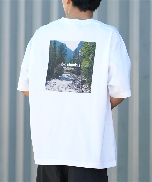 Columbia コロンビア 半袖 Tシャツ メンズ バックプリント 吸湿速乾 UVカット PM0963 ムラサキスポーツ限定