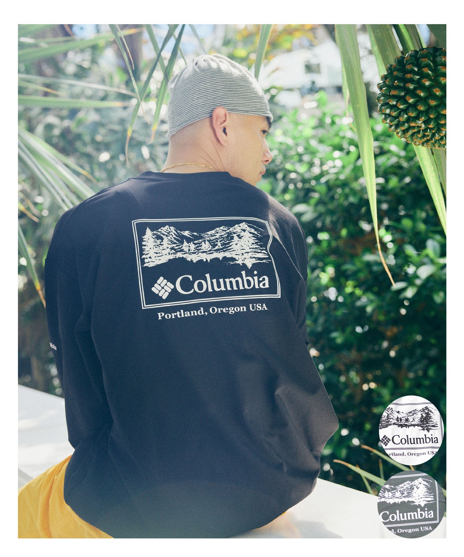 Columbia コロンビア 長袖 Tシャツ ロンT メンズ バックプリント 吸湿