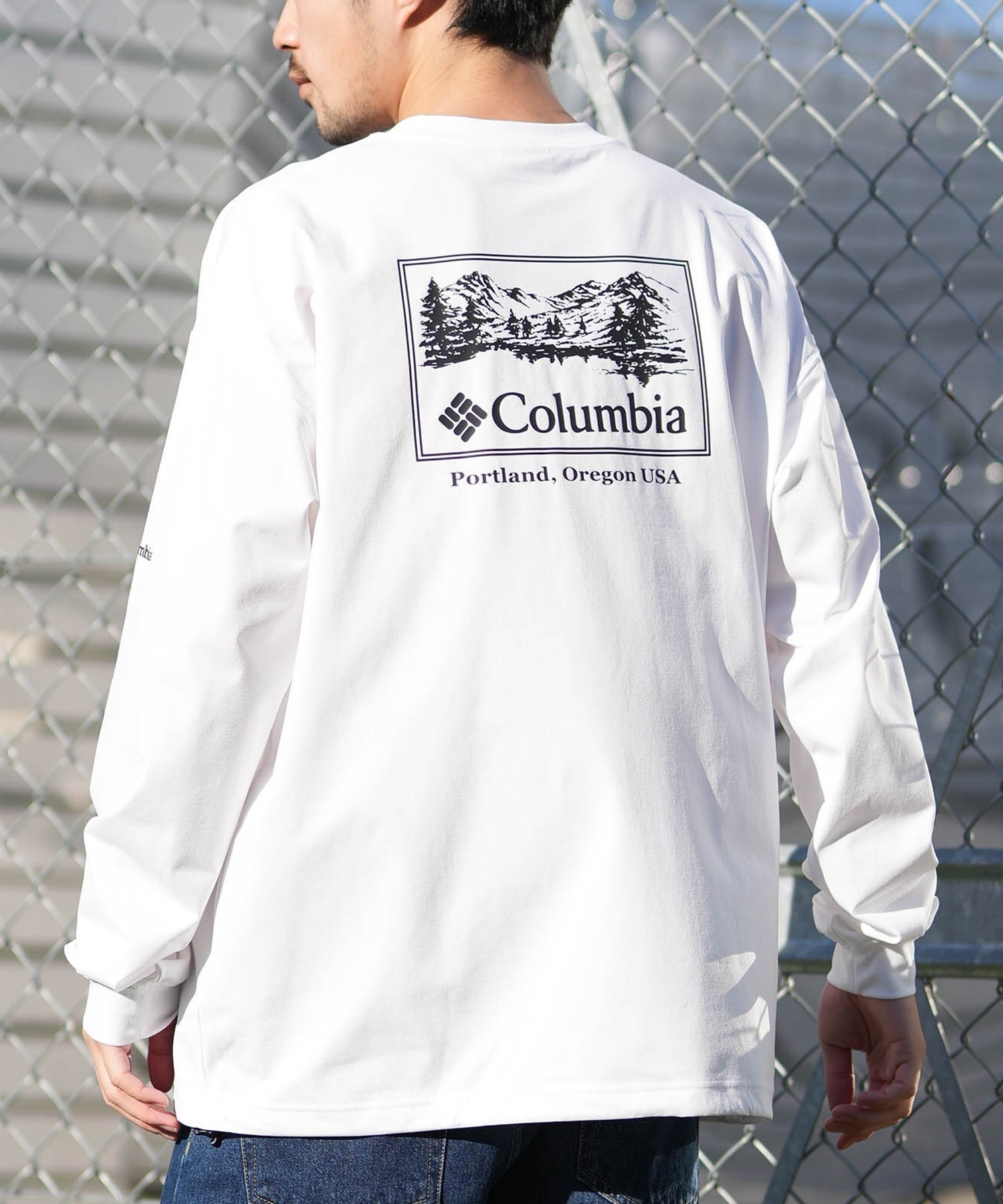 Columbia コロンビア 長袖 Tシャツ ロンT メンズ バックプリント 吸湿