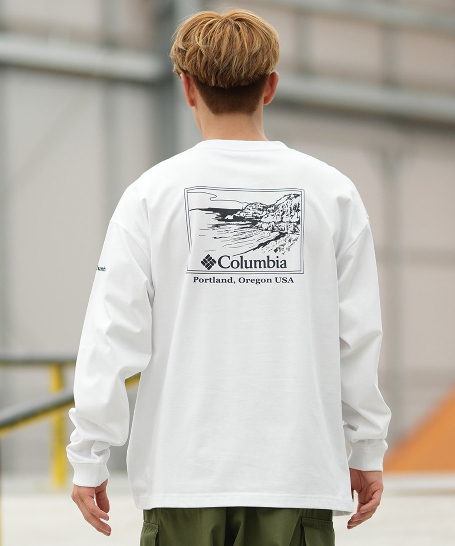 Columbia コロンビア 長袖 Tシャツ ロンT メンズ バックプリント
