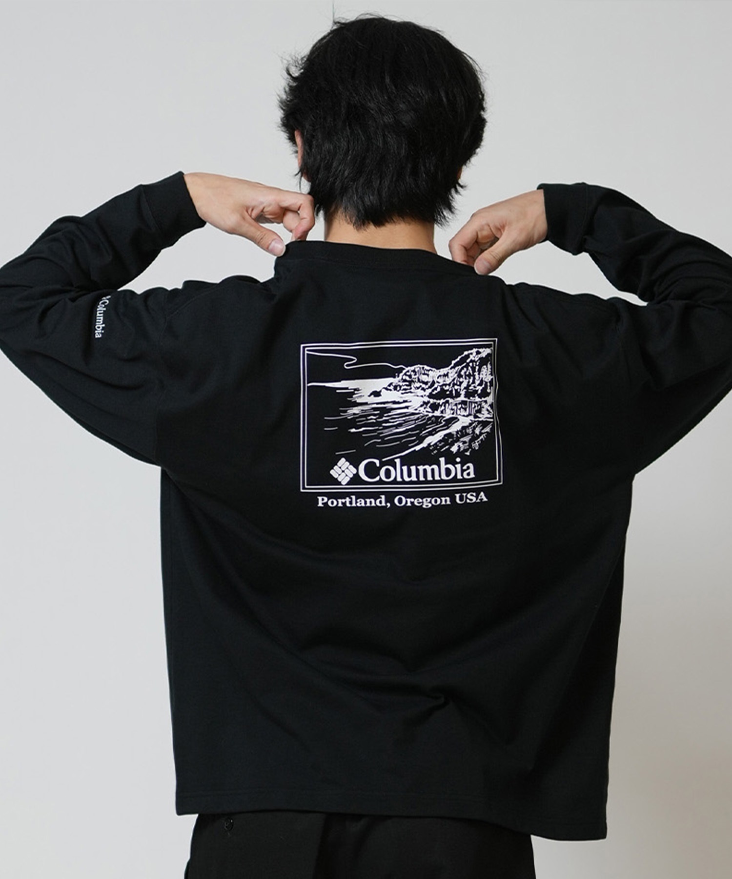Columbia コロンビア 長袖 Tシャツ ロンT メンズ バックプリント