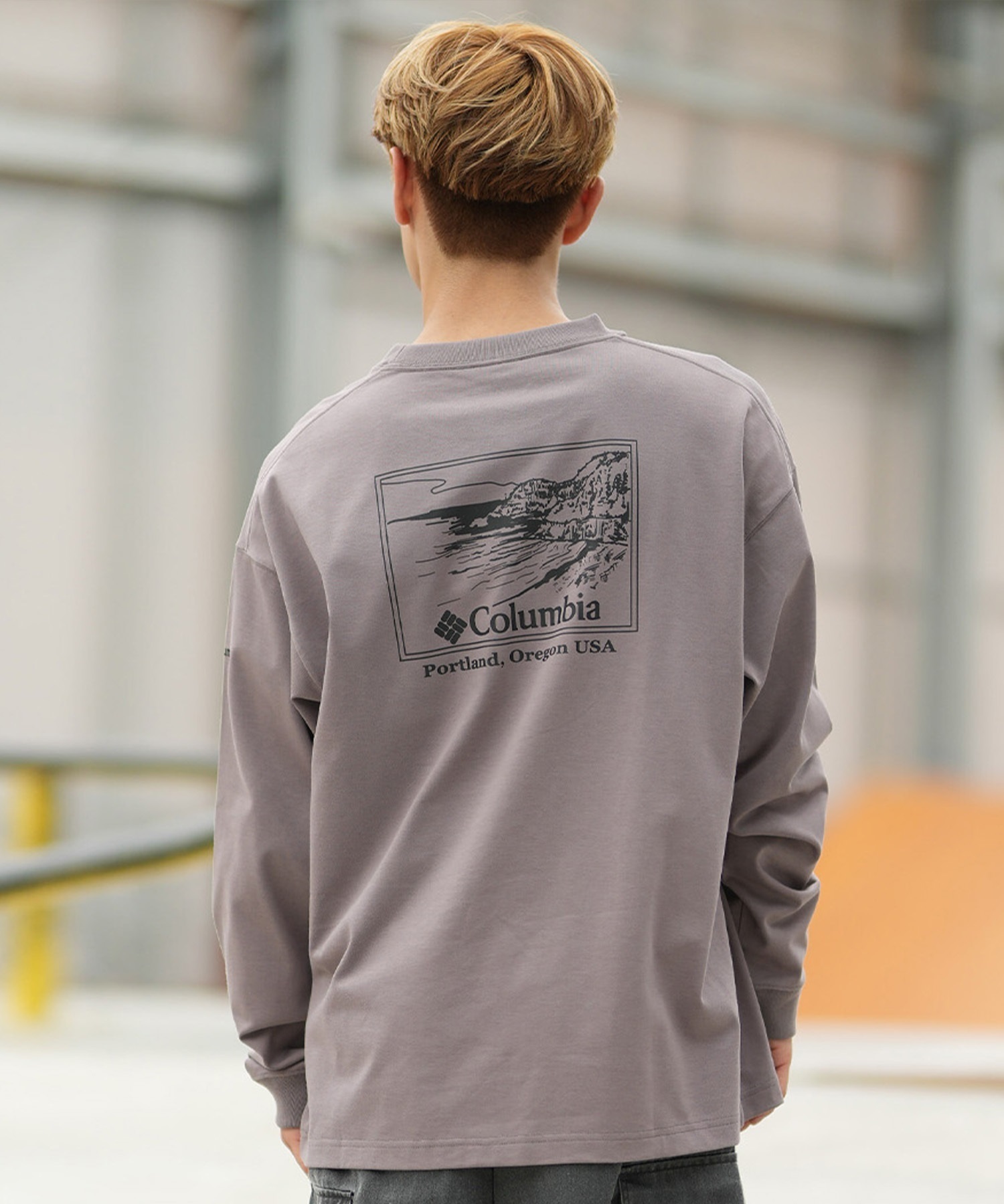 Columbia コロンビア 長袖 Tシャツ ロンT メンズ バックプリント