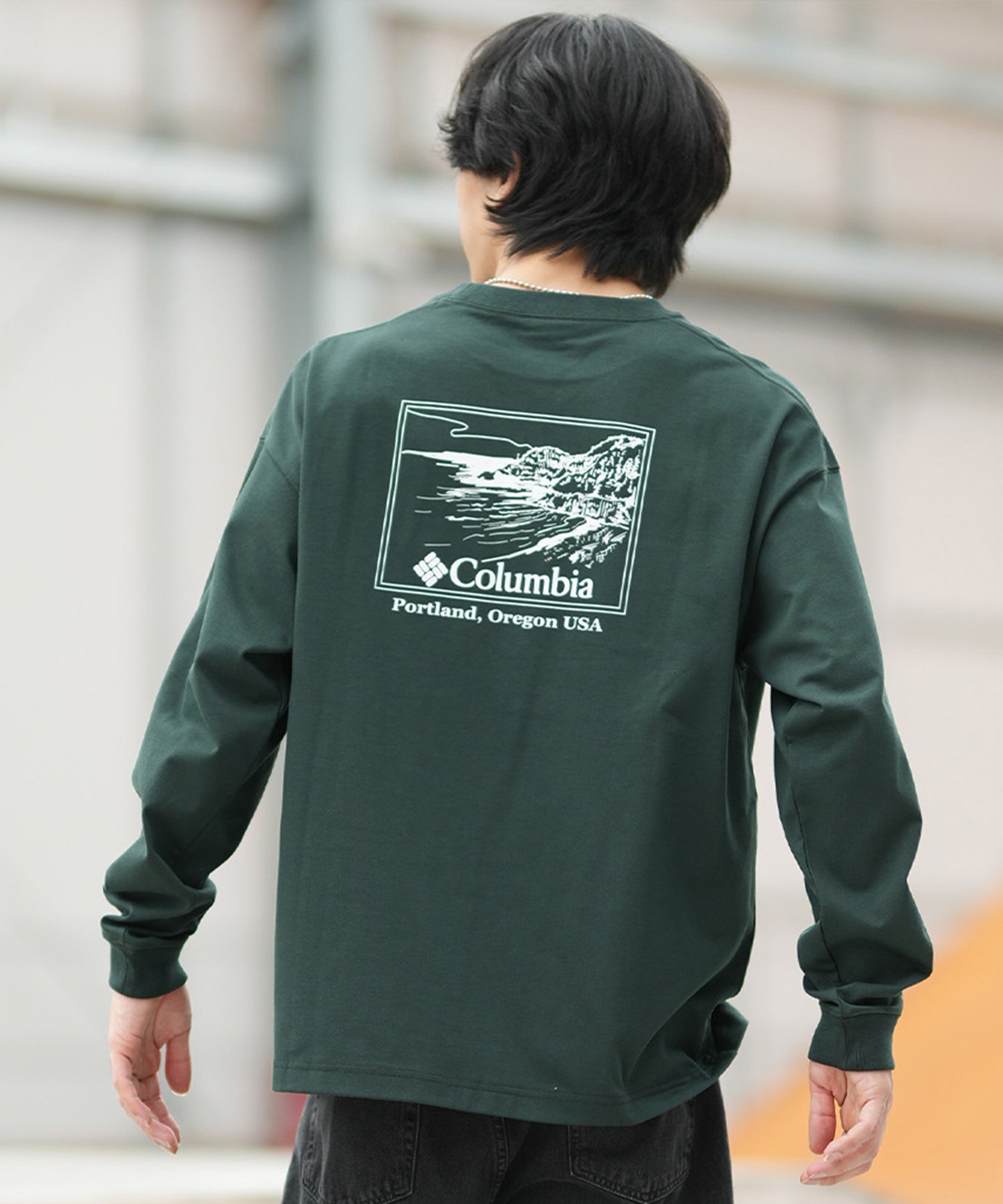 Columbia コロンビア 長袖 Tシャツ ロンT メンズ バックプリント