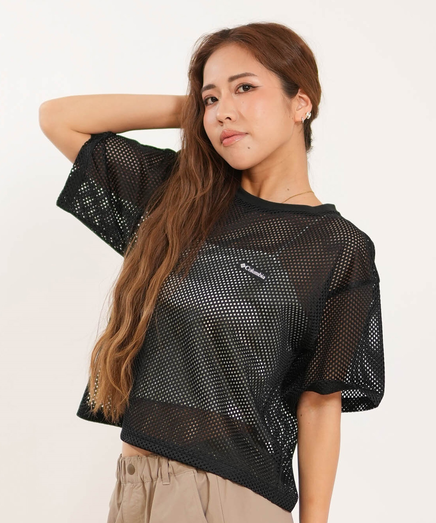 Columbia コロンビア 半袖 Tシャツ レディース メッシュ素材Tシャツ