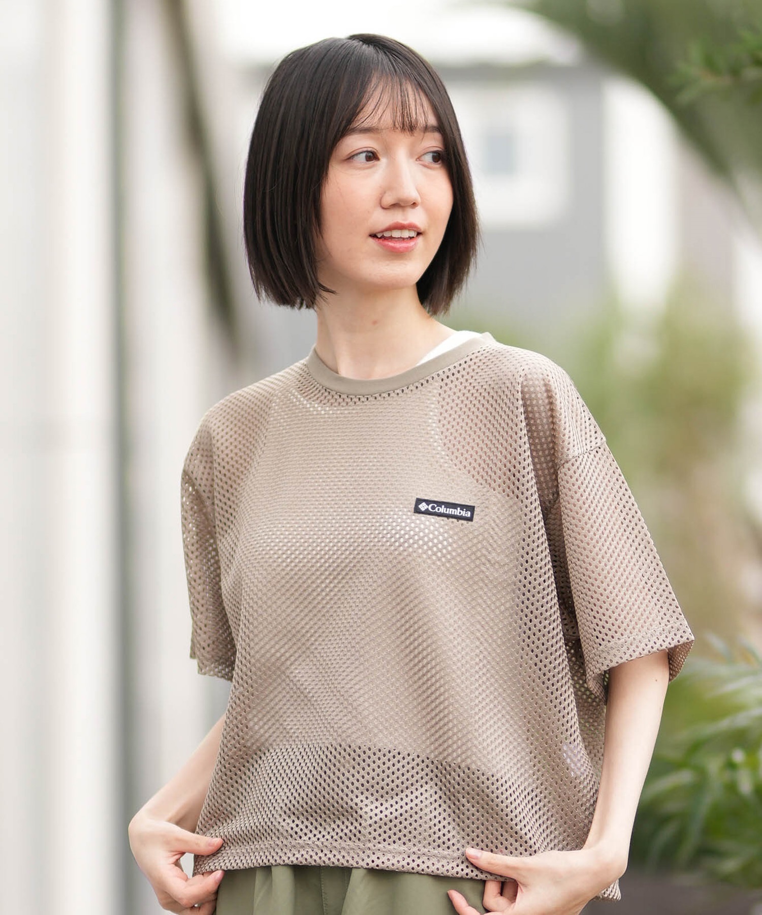 Columbia コロンビア 半袖 Tシャツ レディース メッシュ素材Tシャツ