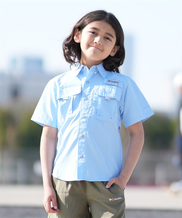 Columbia コロンビア 半袖 シャツ キッズ ジュニア 子供 シンプル Bahama II Short Sleeve Sh AB3841