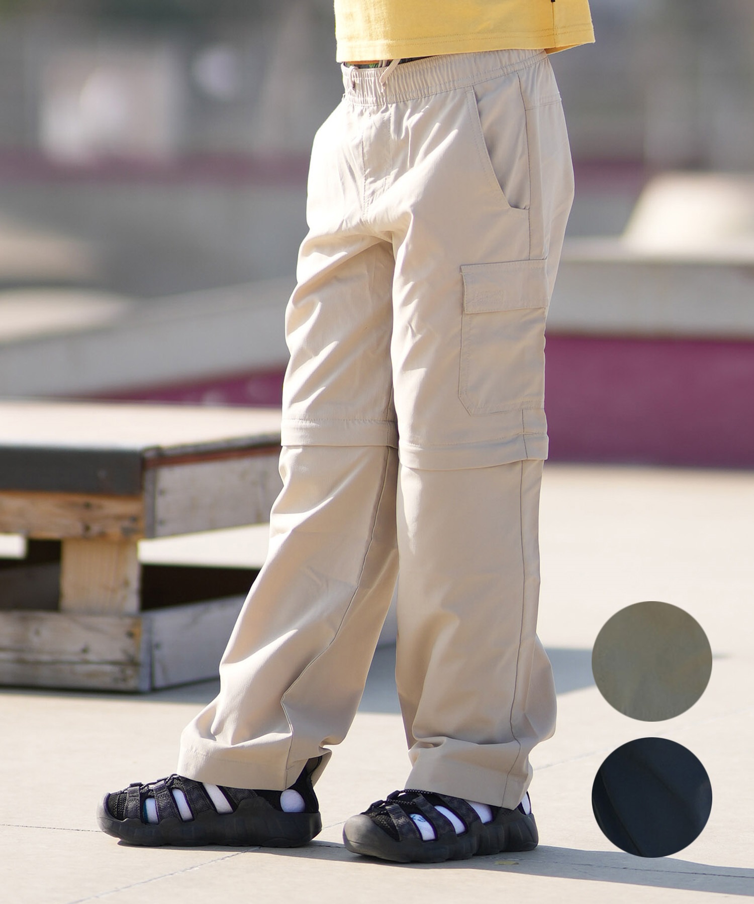 Columbia コロンビア ロングパンツ キッズ ジュニア 子供 2WAY Silver