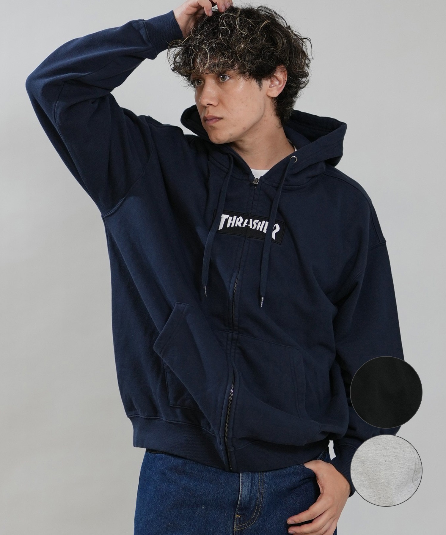 THRASHER スラッシャー ジップアップ パーカー フーディー メンズ 裏毛