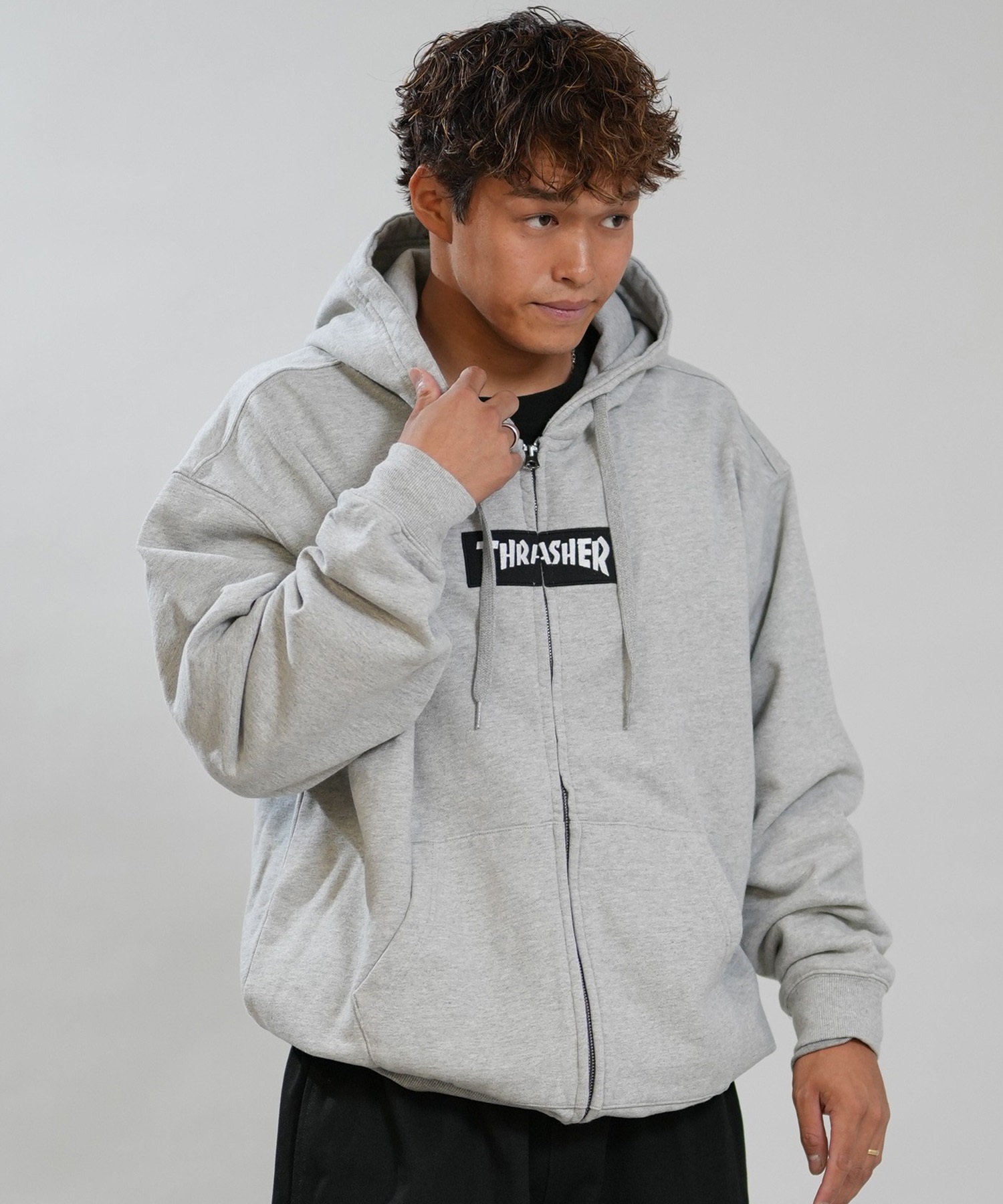 THRASHER スラッシャー ジップアップ パーカー フーディー メンズ 裏毛