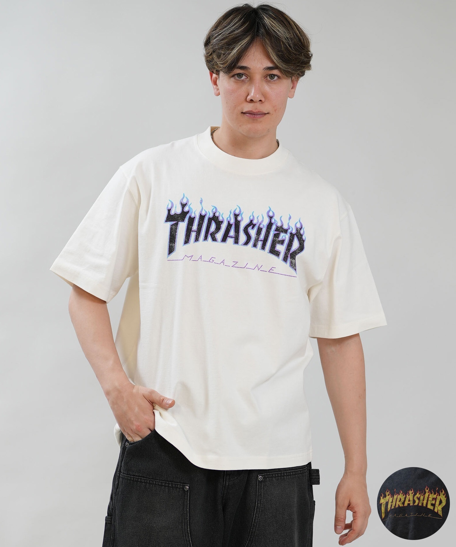 THRASHER スラッシャー 半袖 Tシャツ メンズ フロントプリント ロゴ