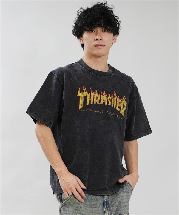 THRASHER スラッシャー 半袖 Tシャツ メンズ フロントプリント ロゴ 262TH1ST076