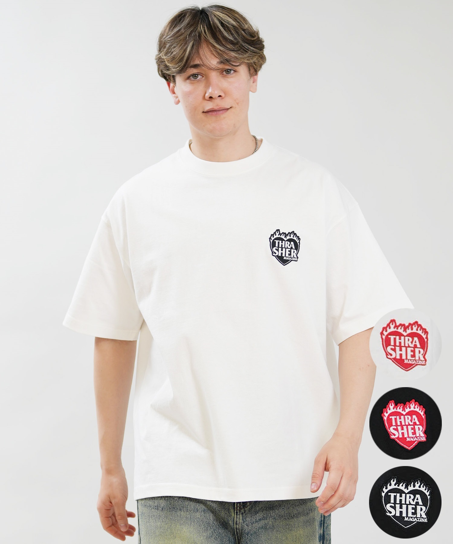 THRASHER スラッシャー 半袖 Tシャツ メンズ ワンポイント ロゴ