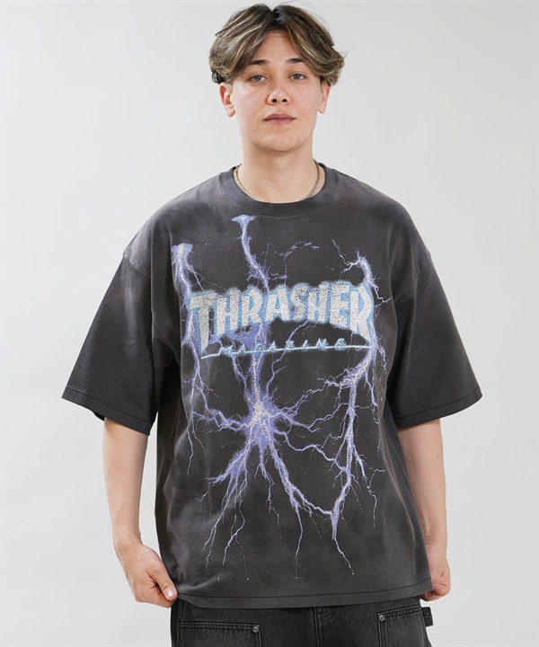 THRASHER スラッシャー 半袖 Tシャツ メンズ 古着風 ヴィンテージ加工 262TH1ST082