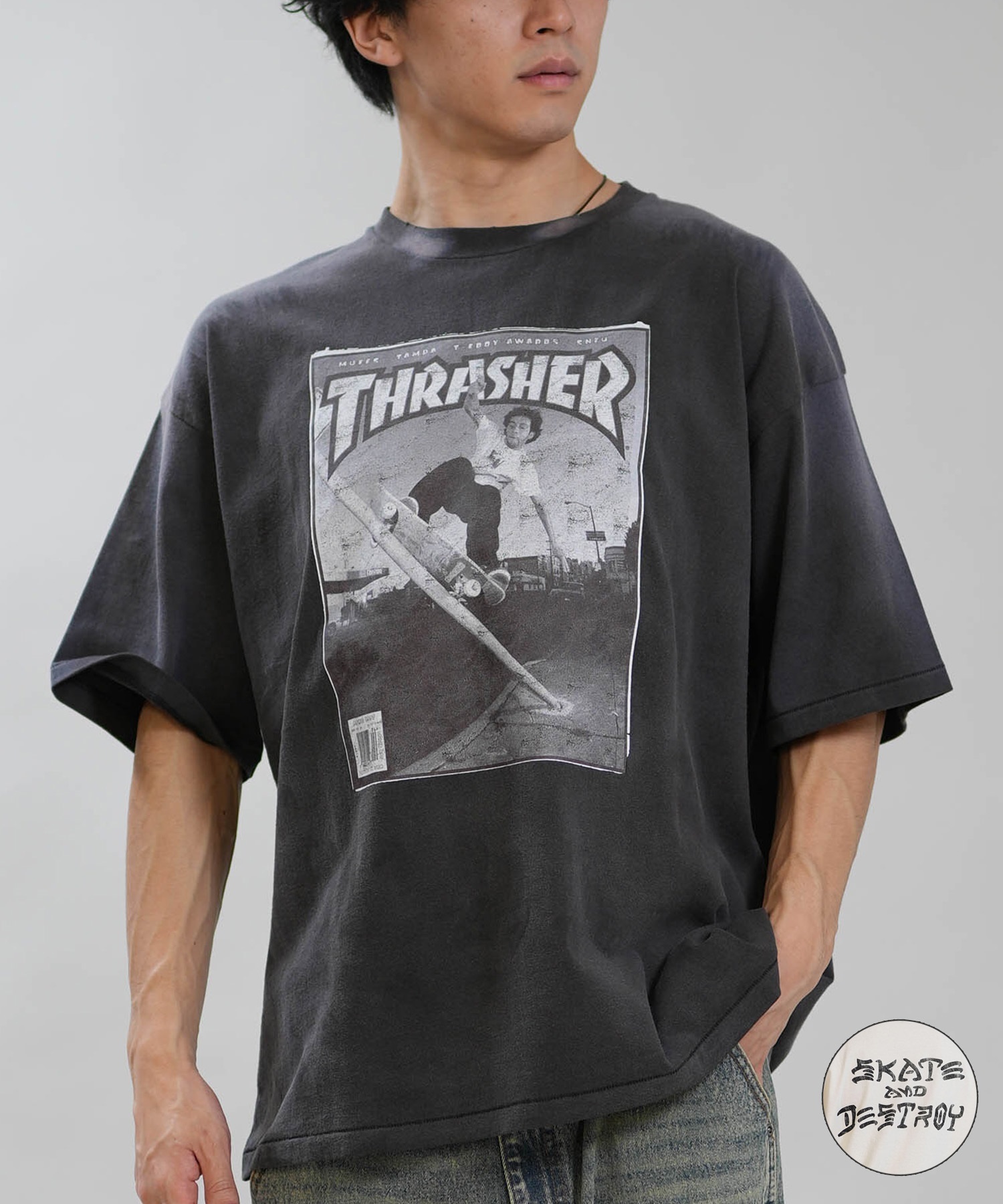 THRASHER スラッシャー 半袖 Tシャツ メンズ フロントプリント バック