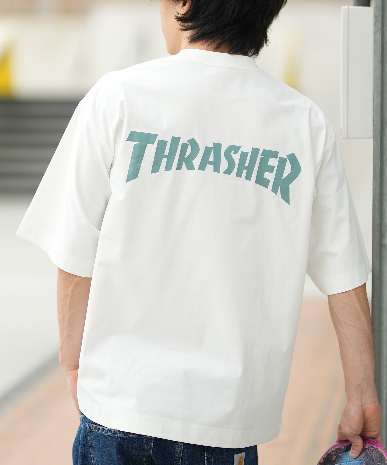 THRASHER スラッシャー 半袖 Tシャツ メンズ ポケT ロゴ バック