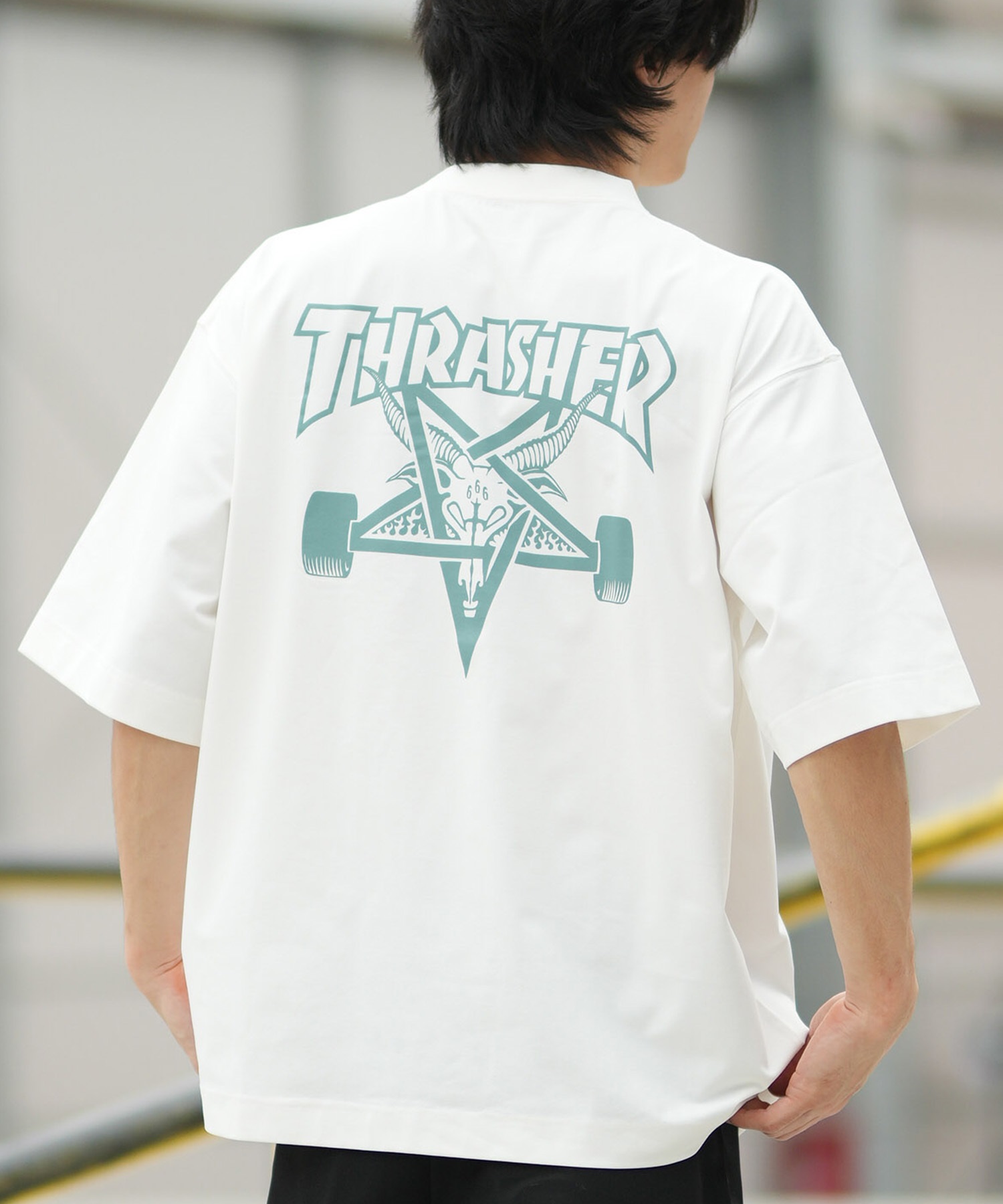 THRASHER スラッシャー 半袖 Tシャツ メンズ ポケT ロゴ バック