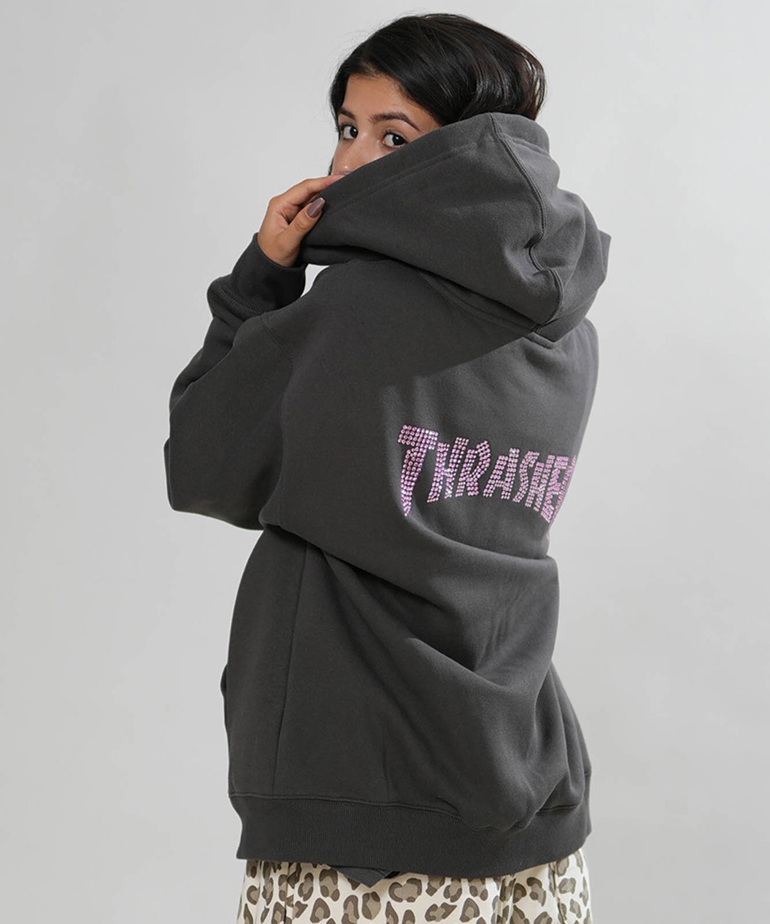 THRASHER スラッシャー ジップアップ パーカー フーディー レディース