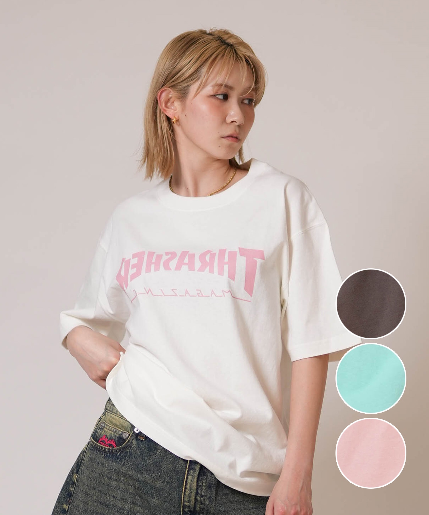THRASHER スラッシャー 半袖 Tシャツ レディース プリントSSTEE