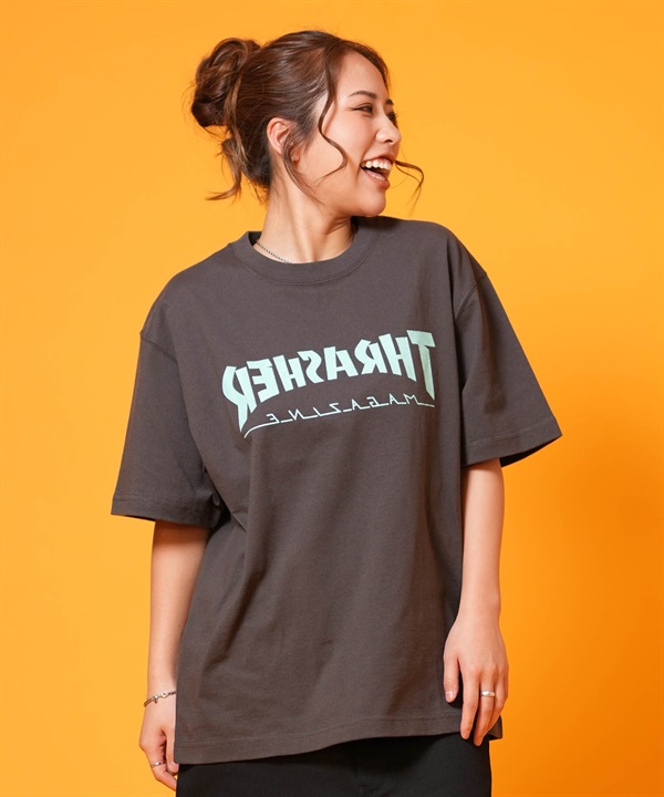 THRASHER スラッシャー 半袖 Tシャツ レディース プリントSSTEE 262TH2ST085 ムラサキスポーツ限定