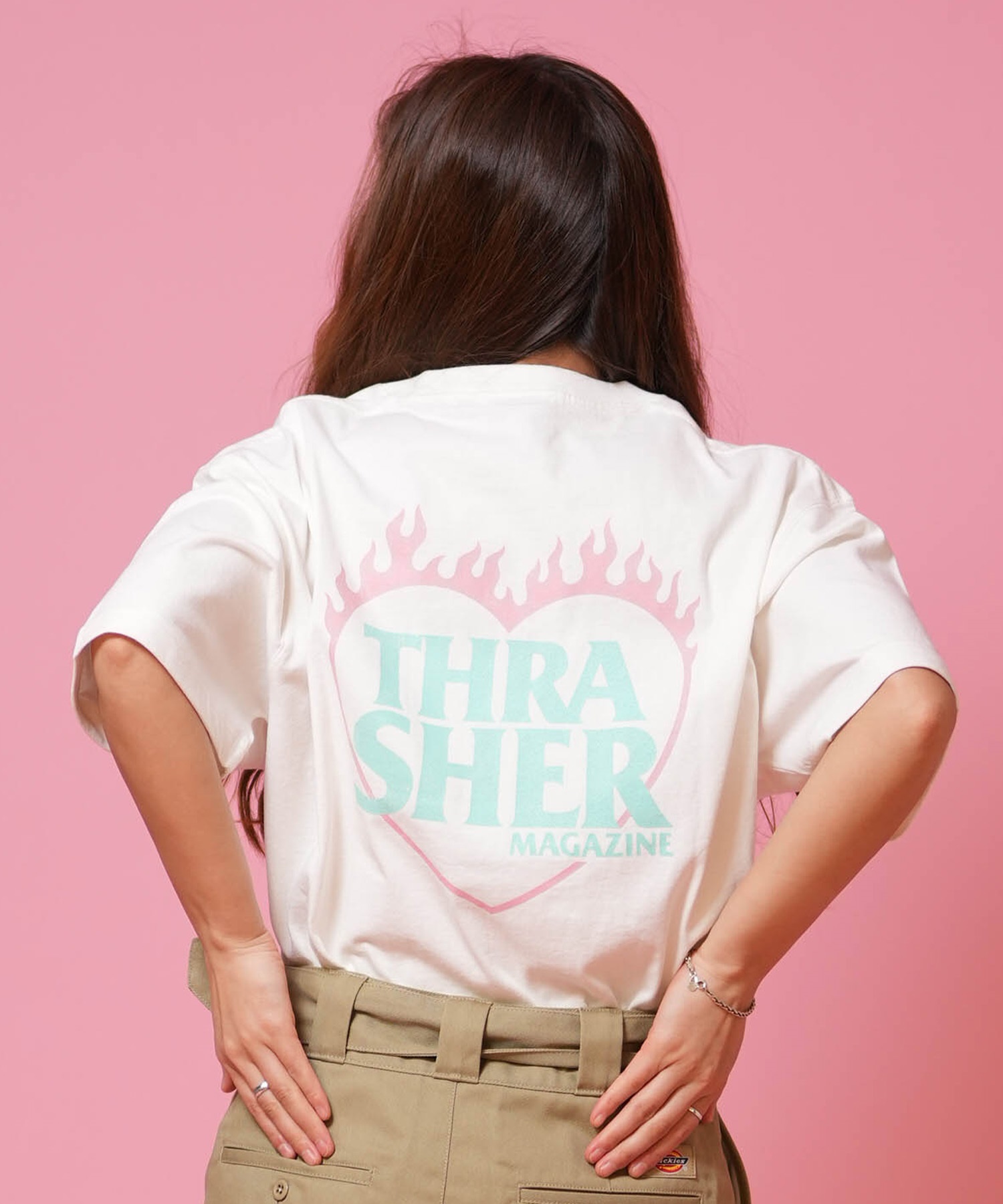 THRASHER スラッシャー 半袖 Tシャツ レディース バックプリント