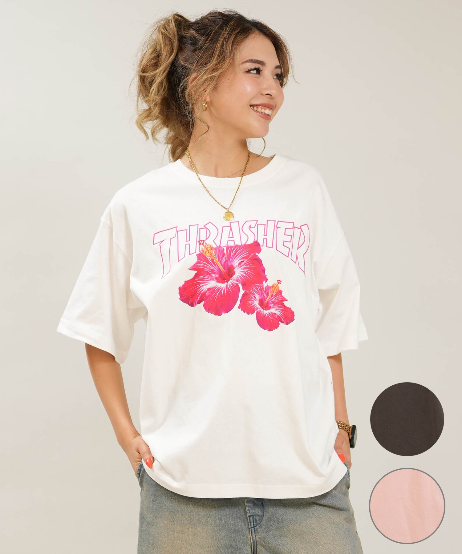 THRASHER スラッシャー 半袖 Tシャツ レディース 263TH2ST096 ショート