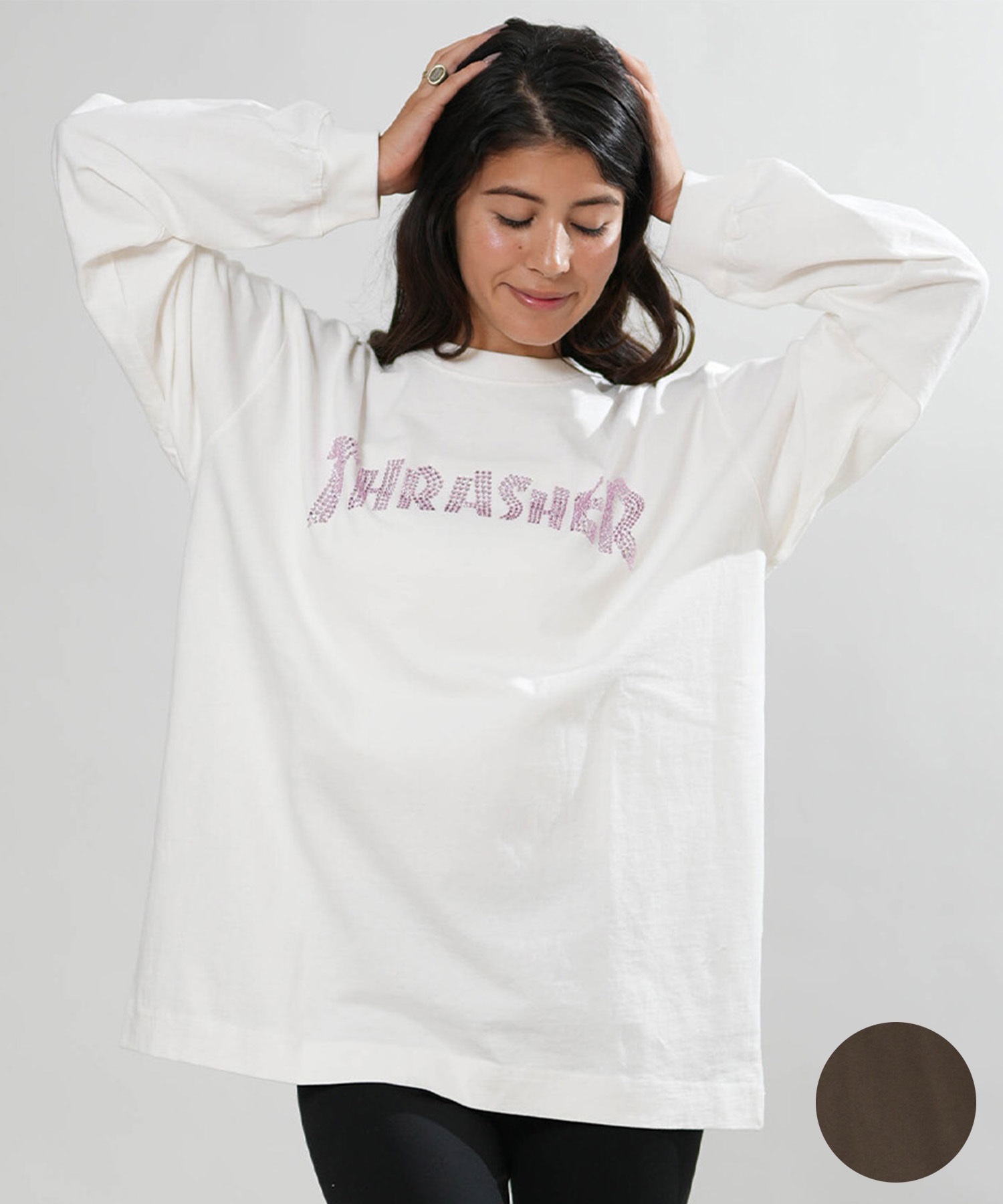 WEST ロンT Tシャツセット THRASHER スラッシャー 長袖 Tシャツ ロンT レディース ラインストーン