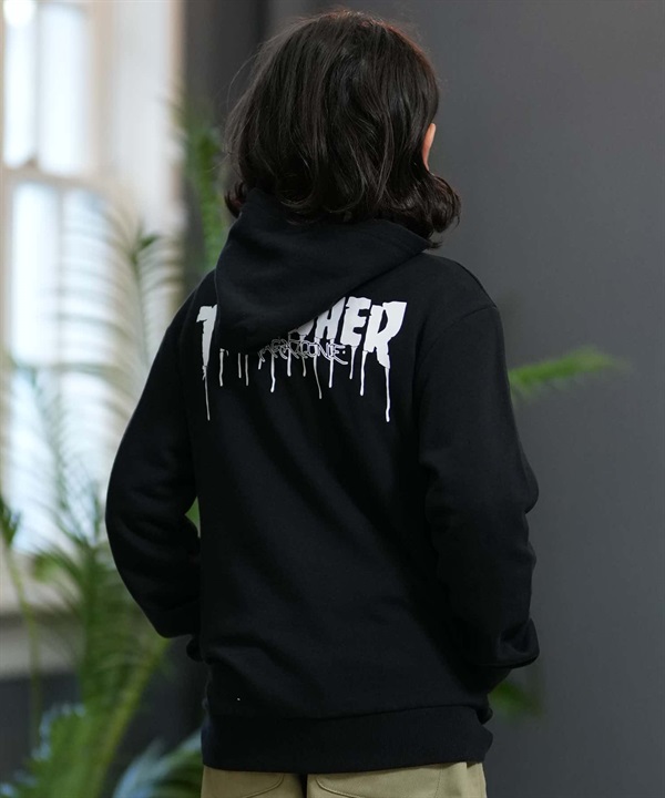 THRASHER スラッシャー プルオーバー パーカー フーディー キッズ 子供 オーバーサイズ プリント ロゴ 26MA906-43