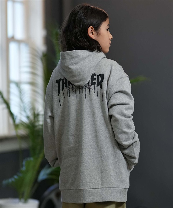 THRASHER スラッシャー プルオーバー パーカー フーディー キッズ 子供 オーバーサイズ プリント ロゴ 26MA906-43