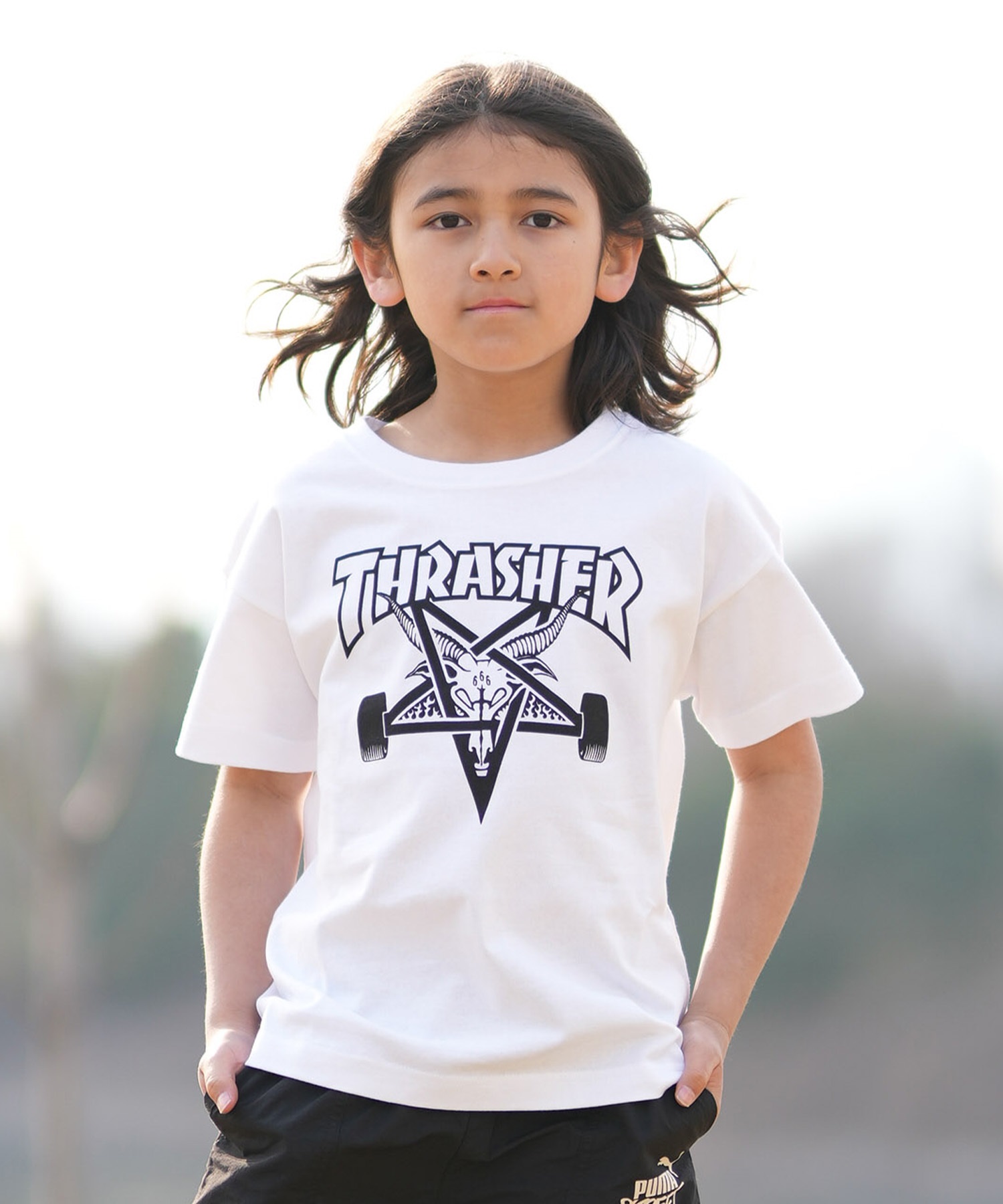THRASHER スラッシャー 半袖 Tシャツ キッズ ジュニア 子供 26MS905-42