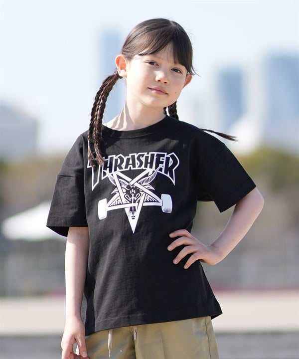 THRASHER スラッシャー 半袖 Tシャツ キッズ ジュニア 子供 26MS905-42