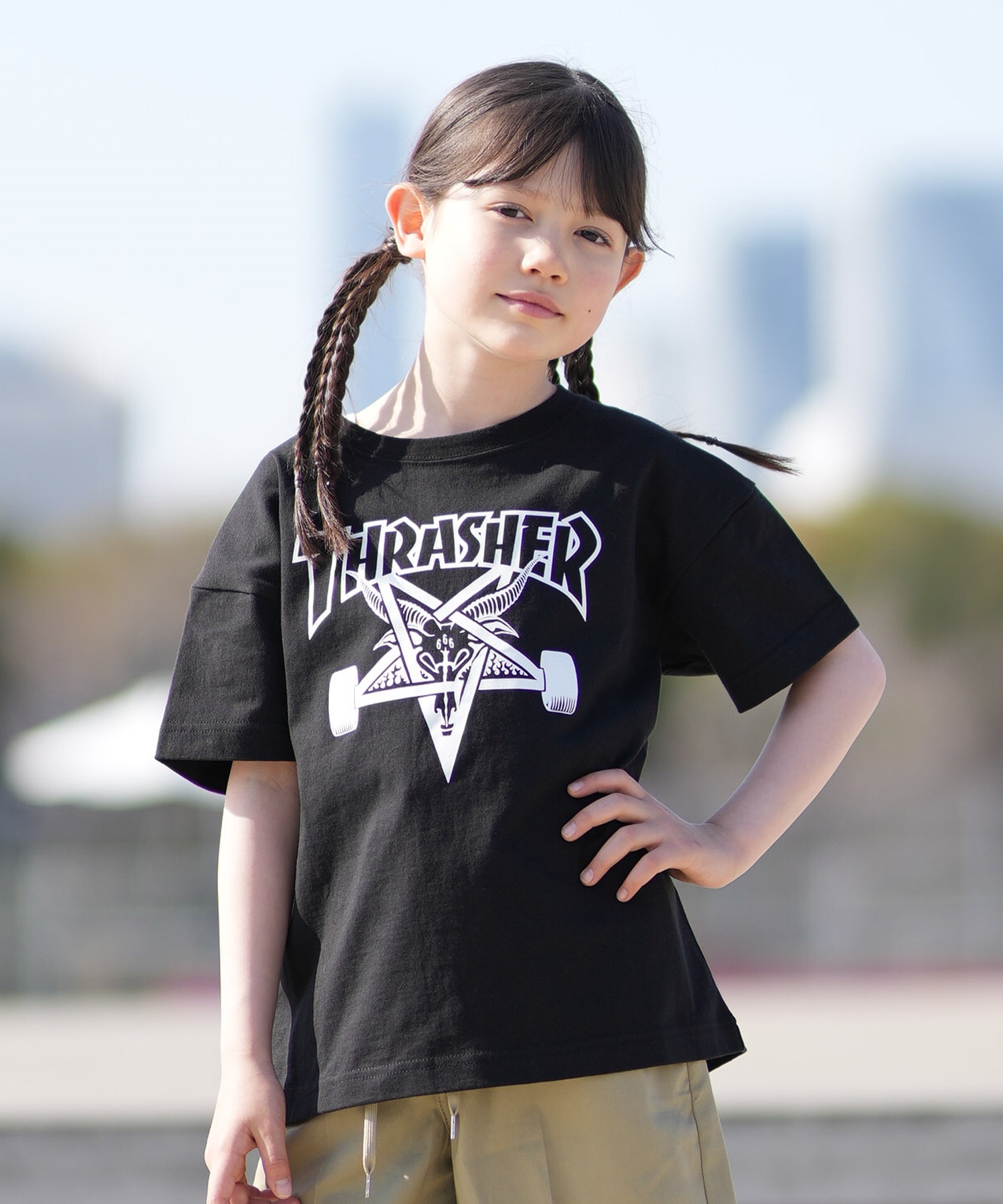 THRASHER スラッシャー 半袖 Tシャツ キッズ ジュニア 子供 26MS905-42