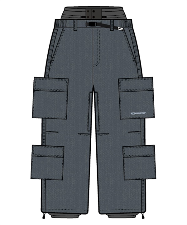 DIMITO ディミト デニムマルチカーゴパンツ DENIM MULTI CARGO PANTS スノーボード ウェア パンツ リアルデニム ユニセックス 26-27 早期購入 店頭受取対象外