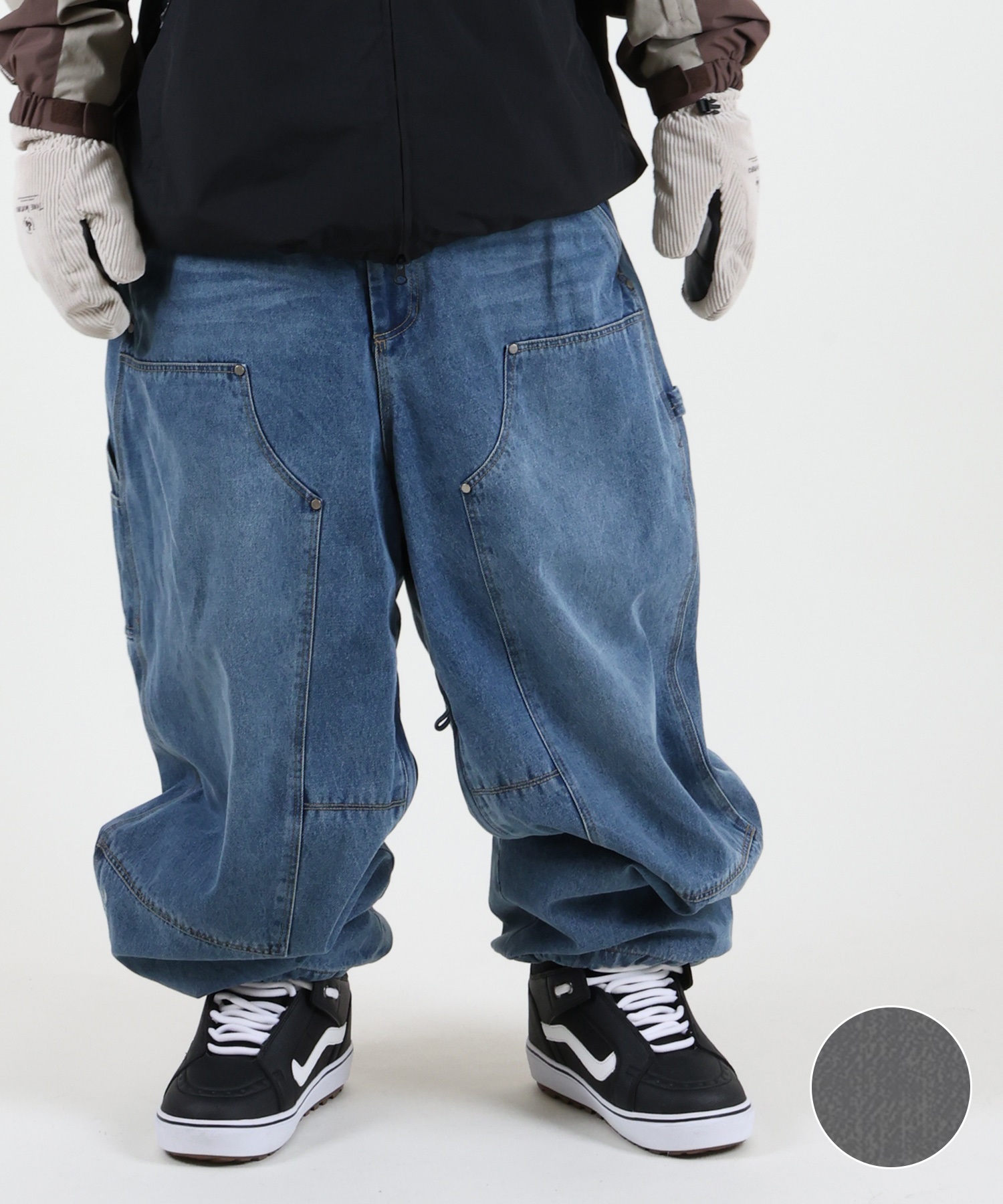 希少！！！BLUE BLOOD スノーボードウェア デニム DIMITO ディミト デニムダブルニーパンツ DENIM DOUBLE KNEE PANTS