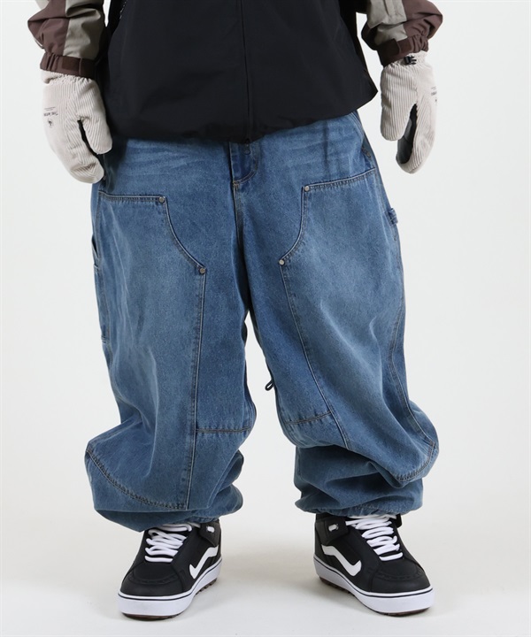 DIMITO ディミト デニムダブルニーパンツ DENIM DOUBLE KNEE PANTS スノーボード ウェア パンツ リアルデニム ユニセックス 26-27 早期購入 店頭受取対象外