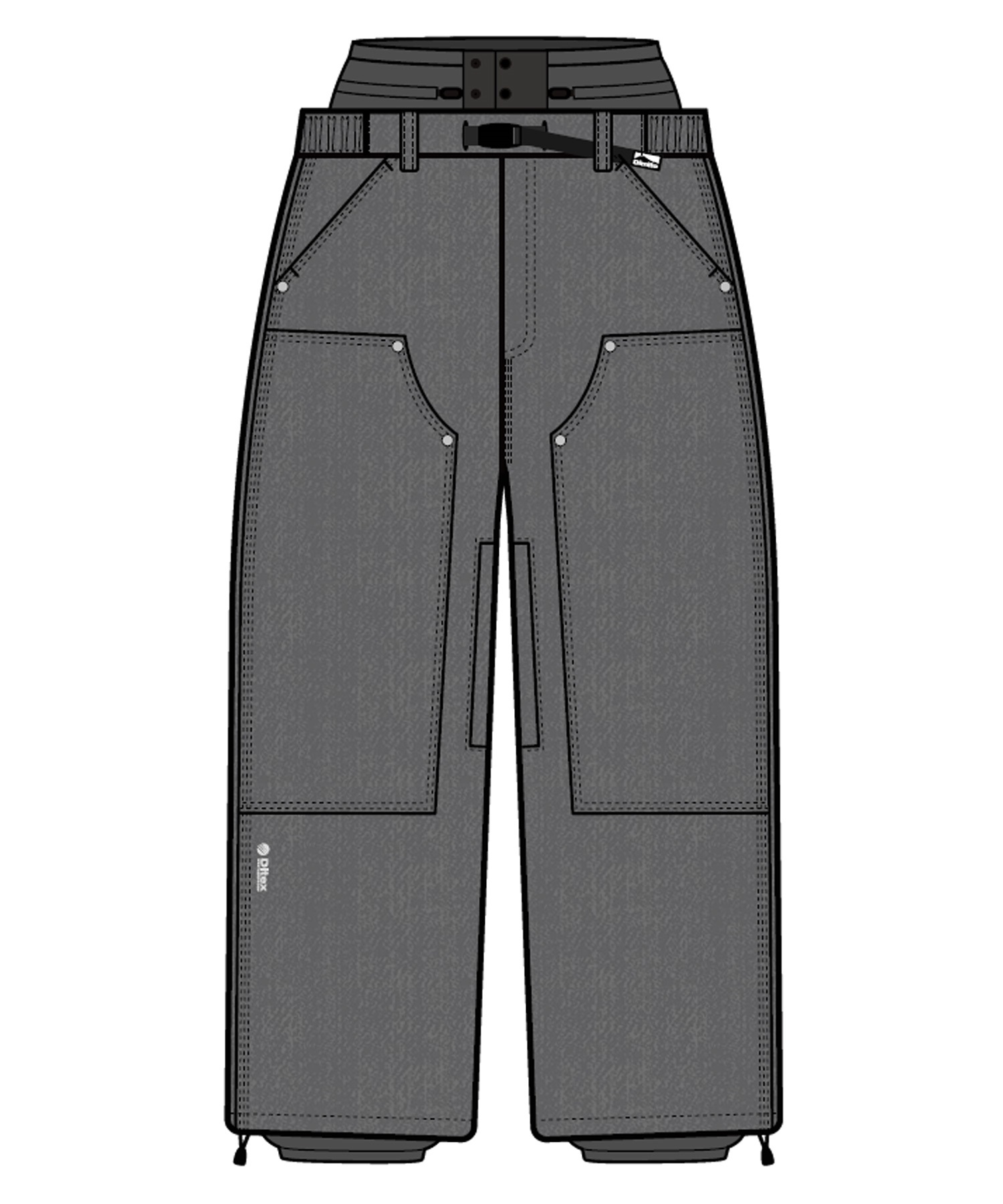 スノーボードパンツ デニム DIMITO ディミト デニムダブルニーパンツ DENIM DOUBLE KNEE PANTS
