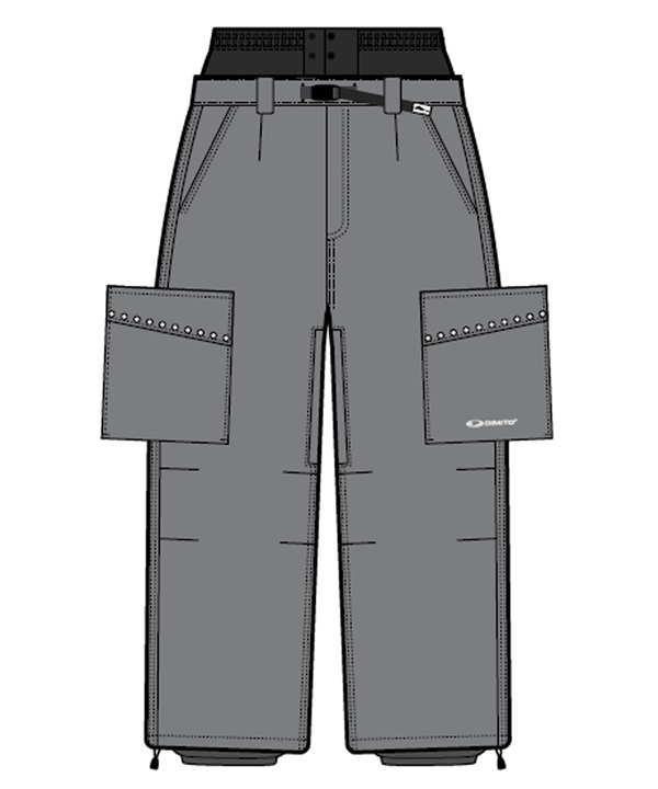 DIMITO ディミト スタッドパンツ STUD 2L PANTS スノーボード ウェア パンツ スーパーワイドフィット ユニセックス 26-27 早期購入 店頭受取対象外