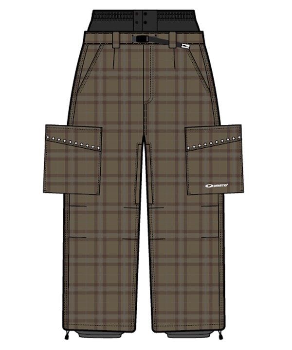 DIMITO ディミト スタッドパンツ STUD 2L PANTS スノーボード ウェア パンツ スーパーワイドフィット ユニセックス 26-27 早期購入 店頭受取対象外