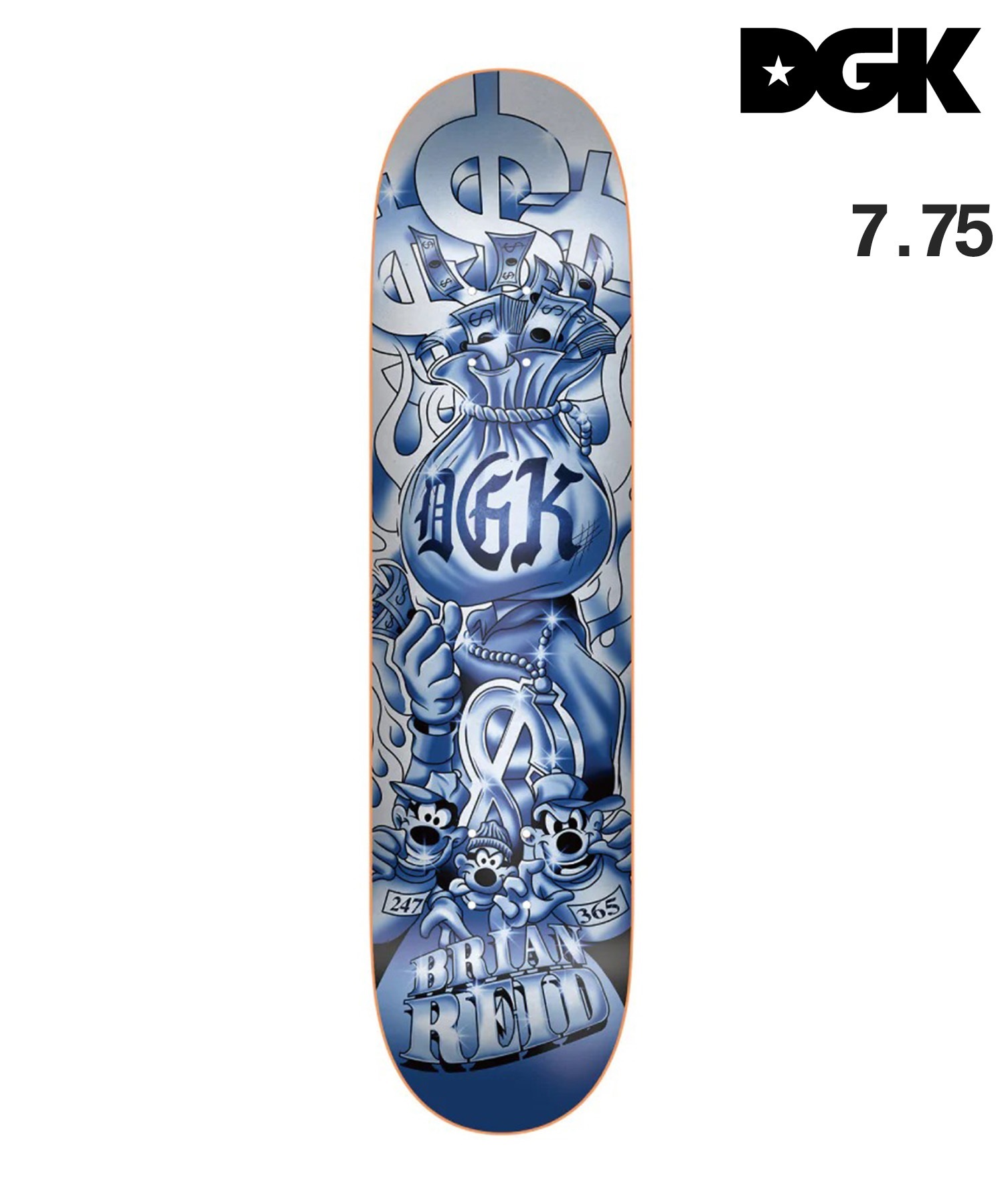 DGK ディージーケー スケートボード デッキ 7.75inch MONEY BAG BRIAN