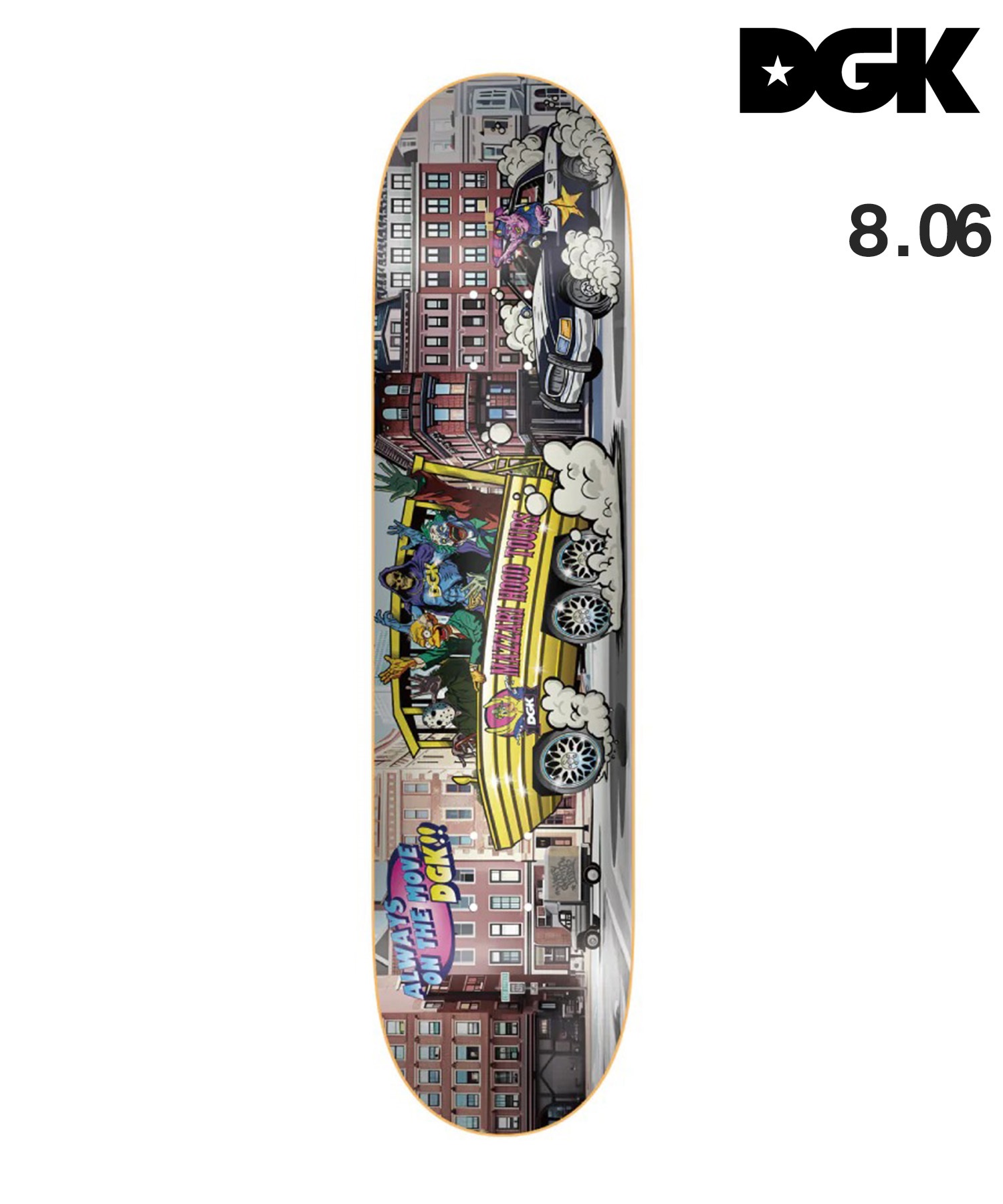 DGK デッキ 8.06 DGK ディージーケー スケートボード デッキ 8.06inch HOOD TOURS WILL