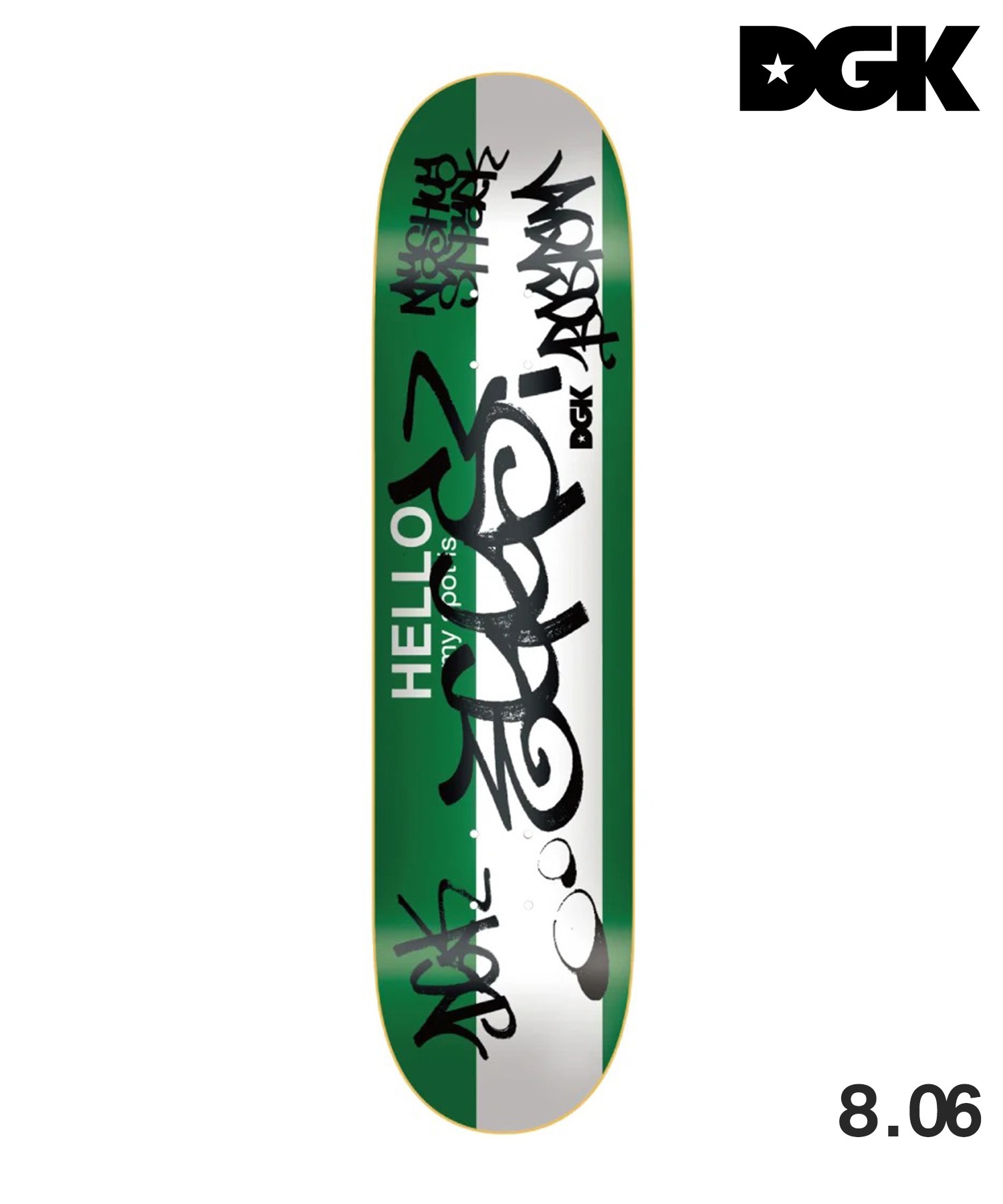 DGK ディージーケー MY SPOT IS EGGS スケートボード デッキ 8.06