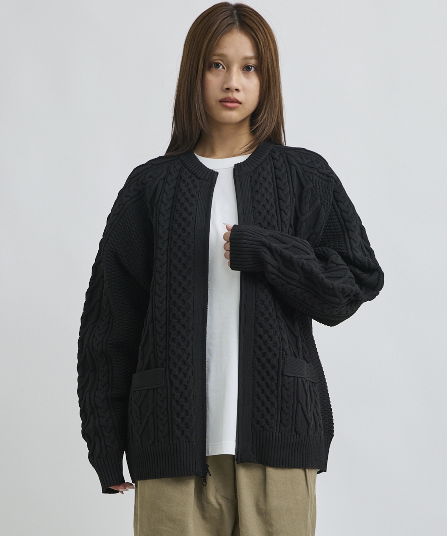 RRL カーディガン DEAR LAUREL ディアローレル カーディガン メンズ ダブルジップ ARAN