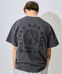 DEAR LAUREL ディアローレル 半袖 Tシャツ メンズ バックプリント LETTER SOUL PRAYING HAND DL26S-2104(CGR-M)
