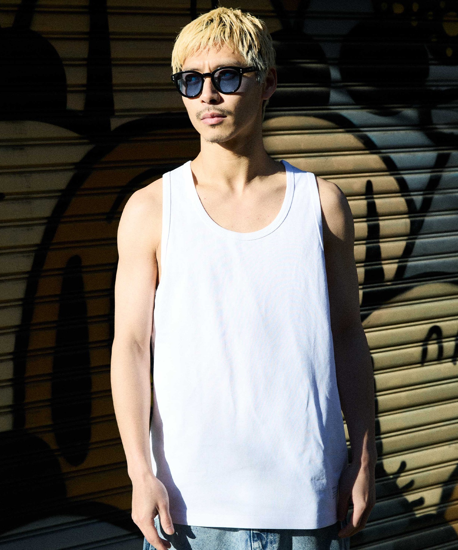 DEAR LAUREL ディアローレル タンクトップ メンズ HIGH COOL TANK DL26S-2301(WHT-M)