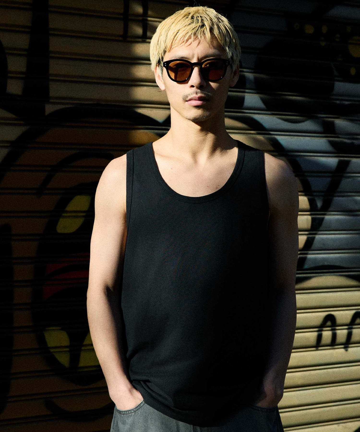 DEAR LAUREL ディアローレル タンクトップ メンズ HIGH COOL TANK DL26S-2301(BLK-M)