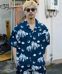 DEAR LAUREL ディアローレル 半袖 シャツ メンズ 水陸両用 VACATION SHIRT DL26S-2403(NVY-M)